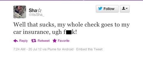 Bad insurance tweet