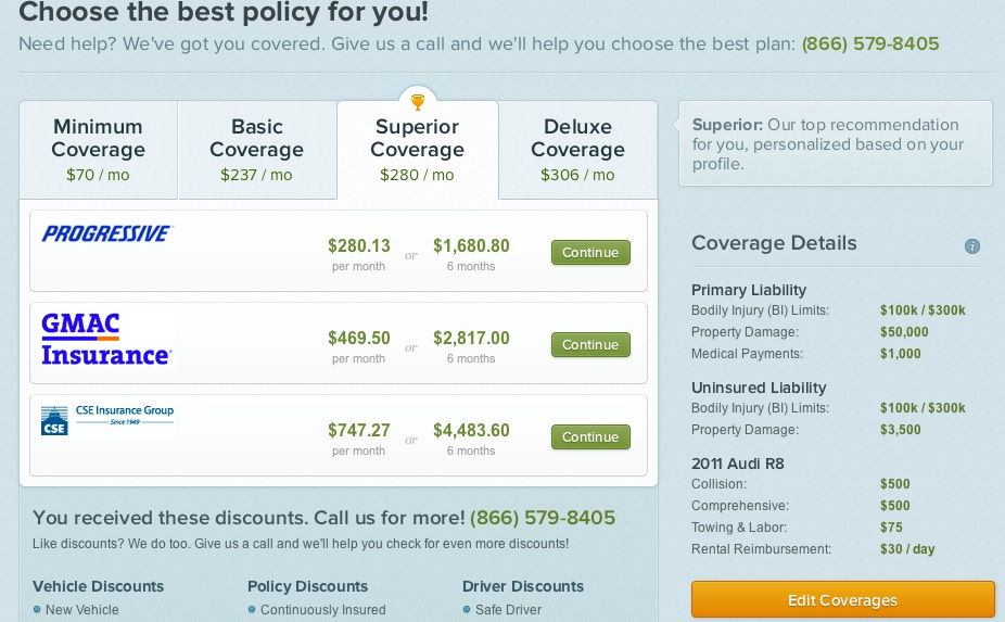Car insurance quote